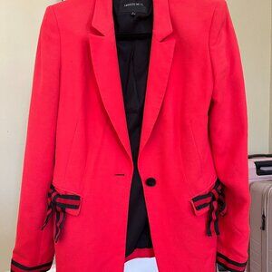 Red Lafayette 148 Blazer with Bow Detail